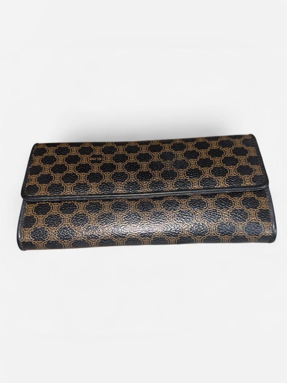 Celine Brown & Black Macadam Pattern Tote with Wallet - Picture 9 of 16